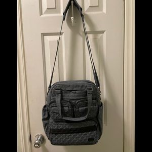 Lug Mini Puddle Jumper 3 Convertible Bag.             Heather Gray.